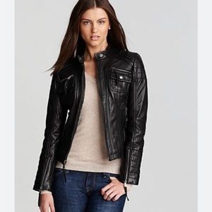 Michael Kors Leather Motto Jacket